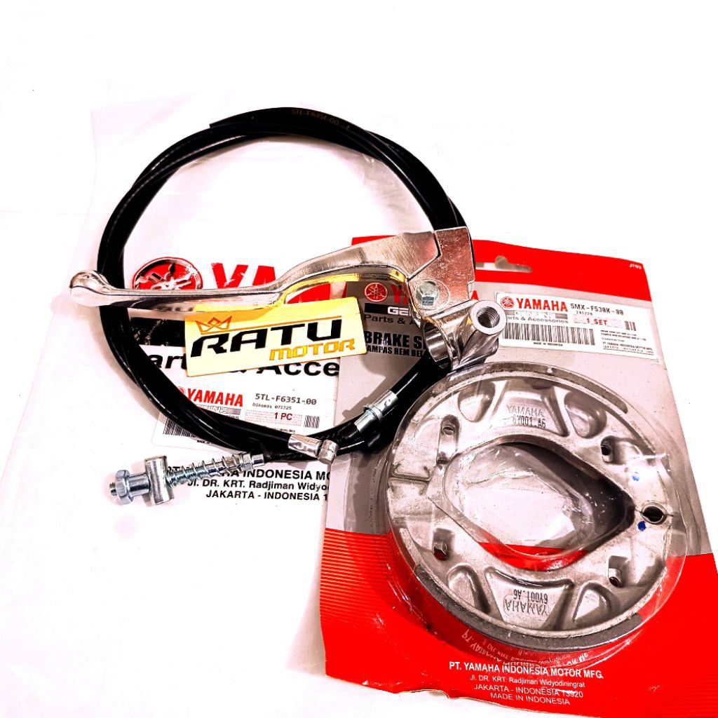 PAKET KABEL REM + KAMPAS REM BELAKANG MIO SPORTY MIO SMILE MIO SOUL FINO KARBU / KABEL REM MIO KARBU