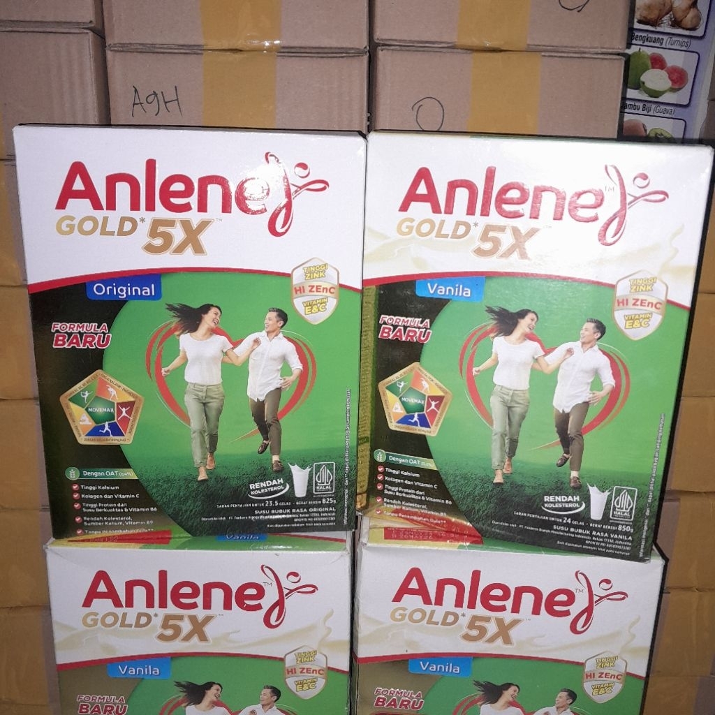 Anlene gold 5x vanila original & coklat 825g_tuku susu