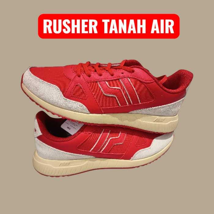 PIERO RUSHER TANAH AIR SEPATU PRIA RED VINTAGE WHITE RED PIE1000265