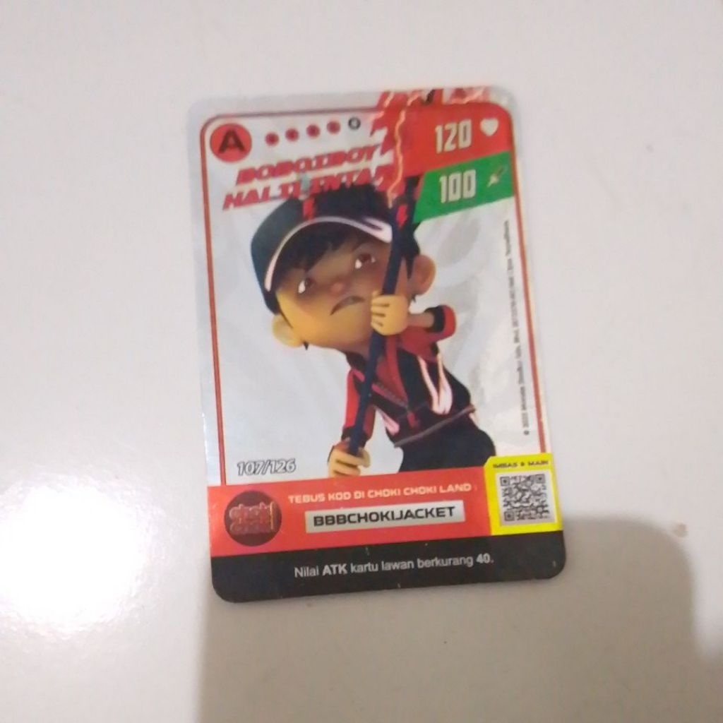 Kartu Choki Choki Boboiboy Halilintar A