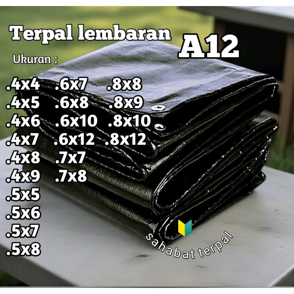 Terpal A12 korea hitam hitam ukuran lengkap