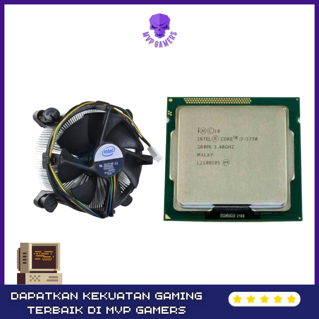 Processor Intel Core i7 3770 + Fan Ori I CPU i7-3770 Socket LGA 1155 Gen 3 Quad Core 8 Threads