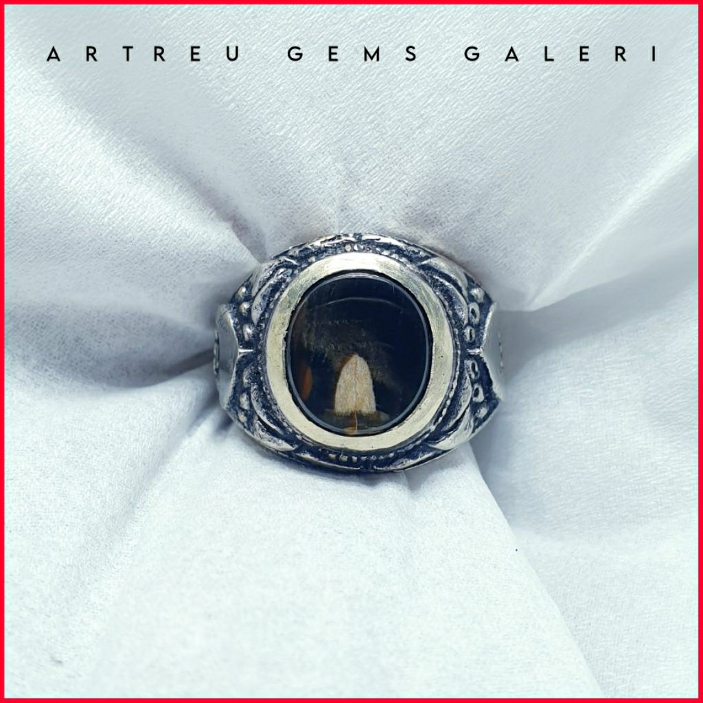 Batu Kecubung Wulung Unik Antik | COD Bisa | Cincin Batu Akik Ring 5-10