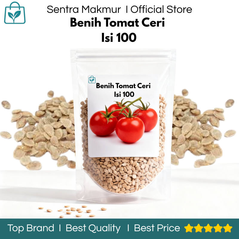 Benih Tomat Ceri Isi 100 Biji - Benih Tomat Ceri Manis - Benih Tomat Ceri Mini - Benih Tomat Ceri 1 