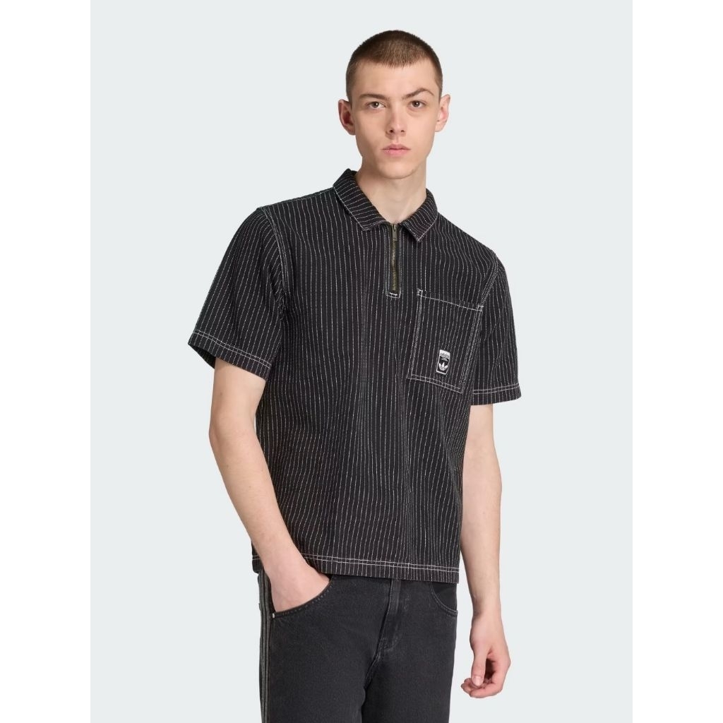 Adidas Wabash Loose Shirt Men / Kemeja Lengan Pendek Denim Jeans Pria