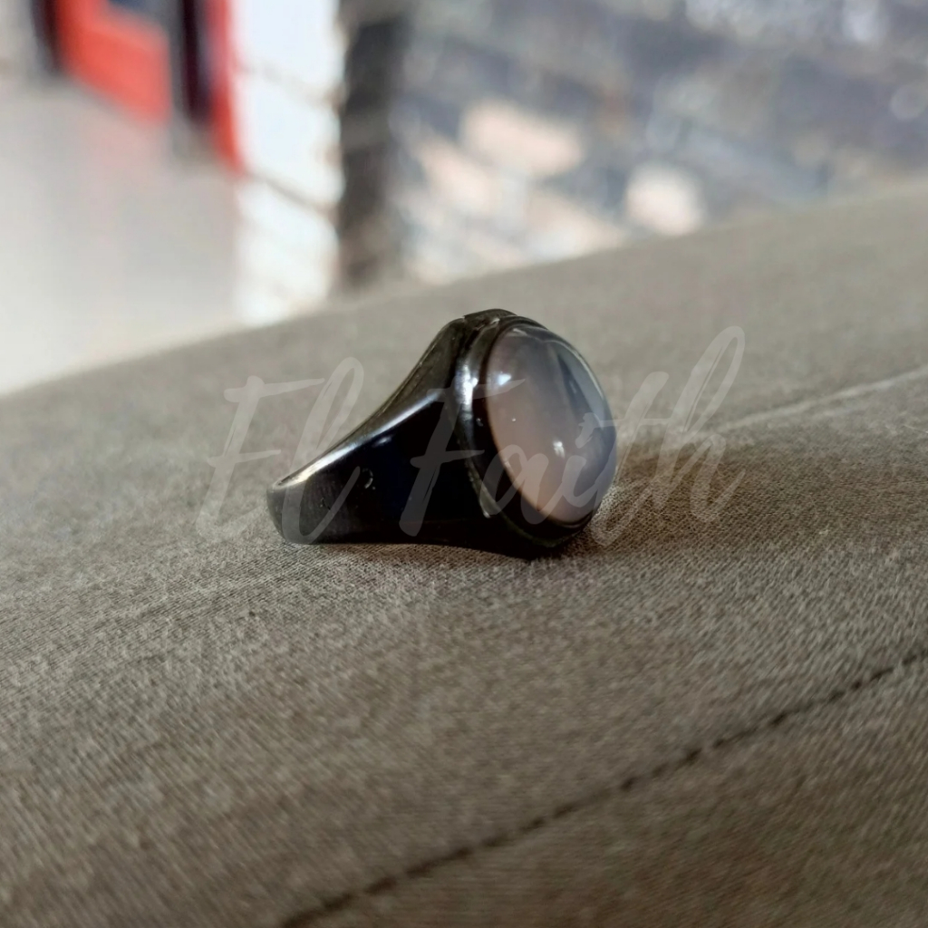 Cincin Titanium Lembu Sekilan Kinasih/ Batu Akik
