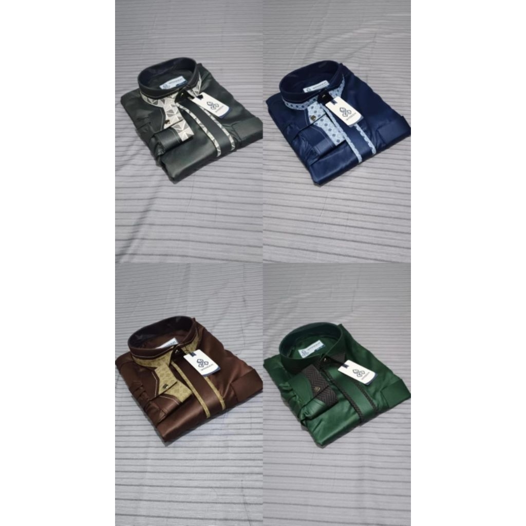 Gamis Pria Jubah Pria Dewasa Remaja Anak-Anak Gamis Haramain Jubah Haramain Motif Variasi Gamis Prem