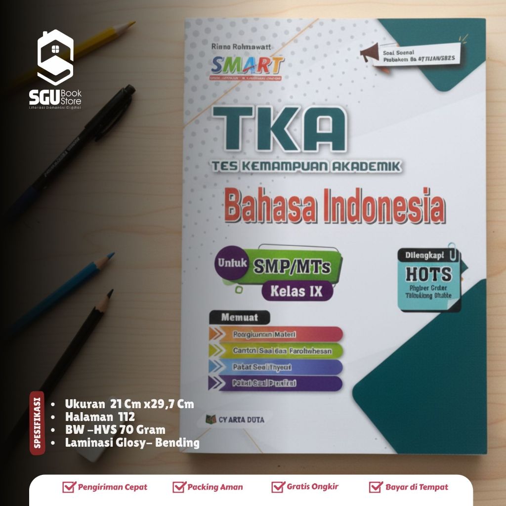 Buku TKA Bahasa Indonesia SMP 2025/2026 Penerbit CV Arya Duta