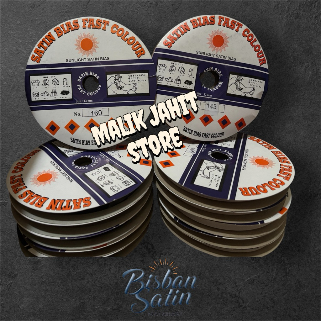 Bisban Rol Polos Satin Merek Matahari