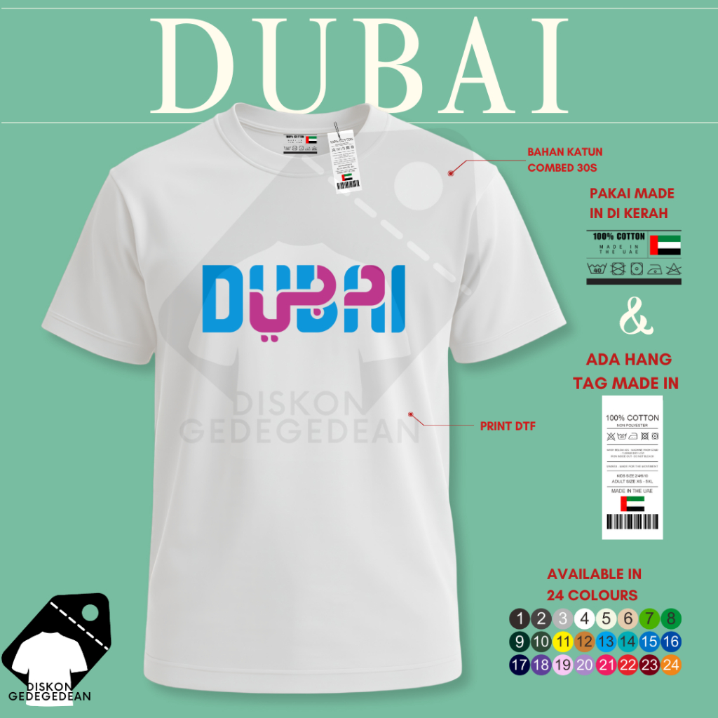 KAOS SOUVENIR OLEH OLEH NEGARA DUBAI - BAJU SOUVENIR OLEH OLEH NEGARA DUBAI - TSHIRT SOUVENIR OLEH O