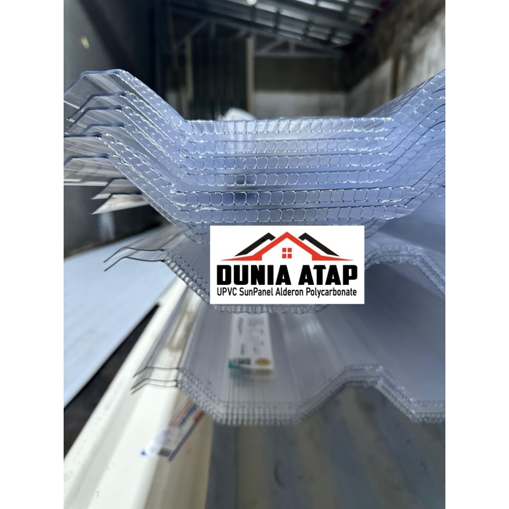 Atap alderon transparan double layer / Alderon TP polycarbonate