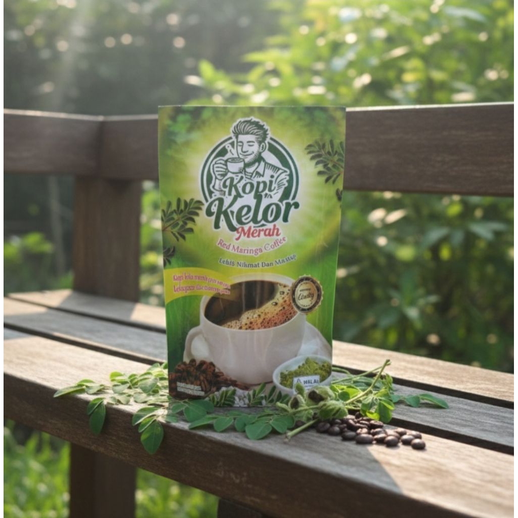 Kopi Kelor Merah Herbal – Red Moringa Coffee | Robusta + Kelor | Penambah Stamina Pria | Minuman Seh