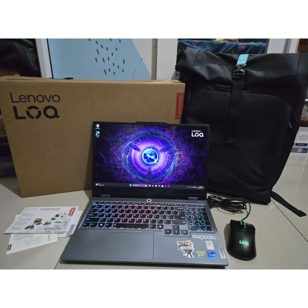 Lenovo LOQ 15 RTX 4060 8gb i7 13650HX Fullset Garansi resmi ADP 2027