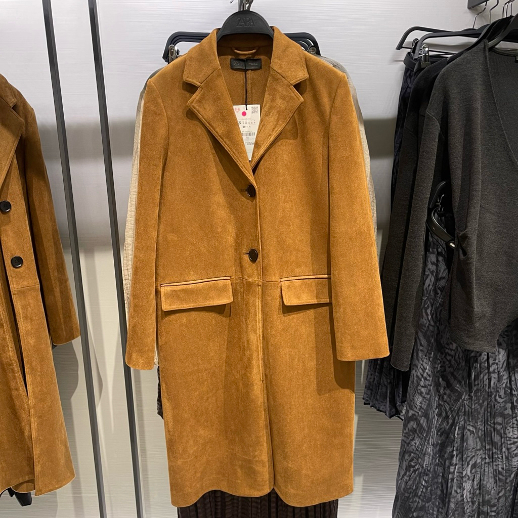 Mantel Coat Suede ZARA Women jastip (jasa titip)