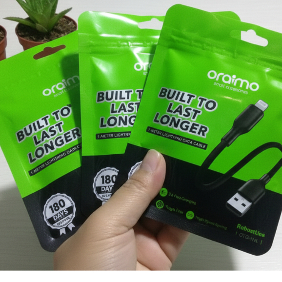 Kabel Data Iphone Oraimo OCD-114 L / New Model Sangat Cepat Pengisian