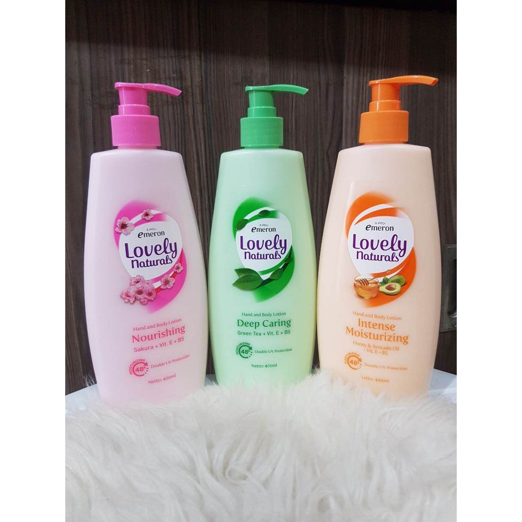 mall inline Emeron Lovely Naturals Hand & Body Lotion Deep Caring Green Tea 400 ml /Emeron Lovely Na