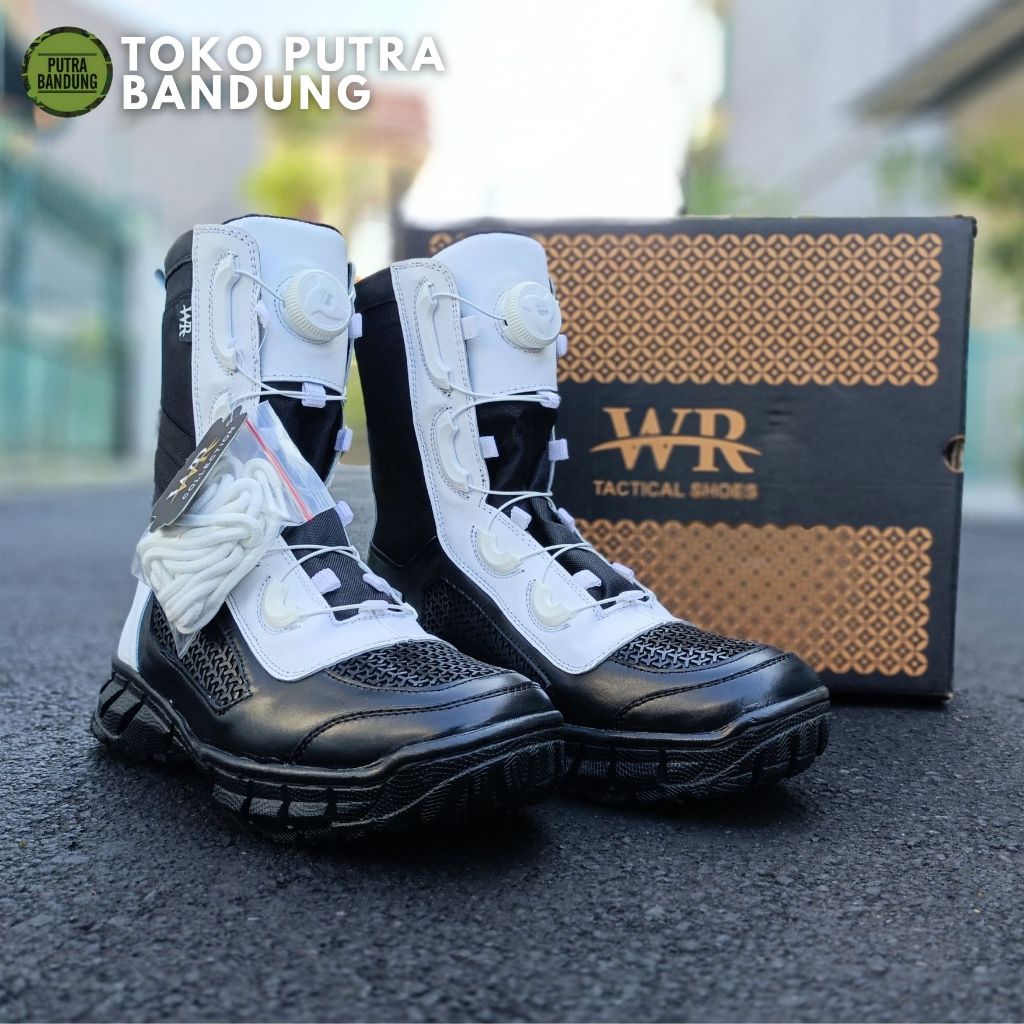 Sepatu WR Tactical / Sepatu PDL model tali putar WR tactical boots/ Sepatu Tali Putar Model Provos /