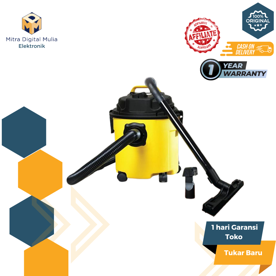 IDEALIFE - VC 1501 Wet & Dry Vacuum Cleaner - Penyedot Debu 15L