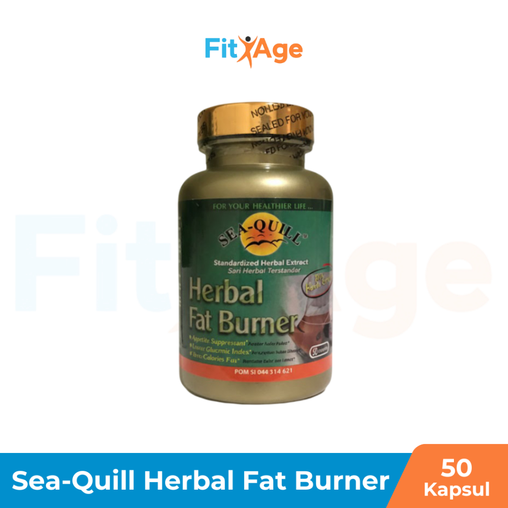 Sea Quill Herbal Fat Burner Isi 50 Kapsul / Sea Quill Fat Burner / Vitamin Diet / Pelangsing Tubuh /