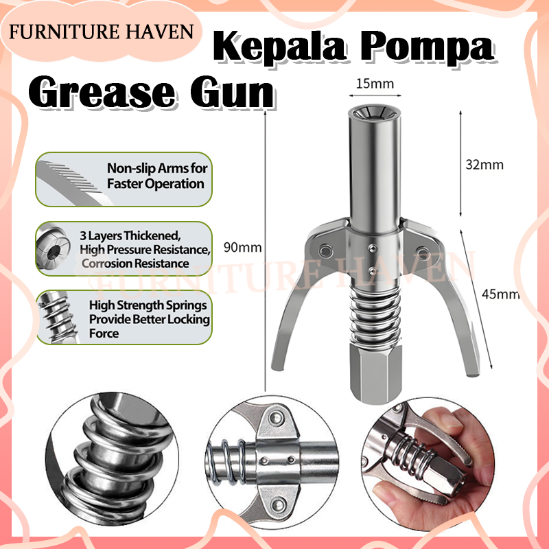 Kepala Pompa Grease Gun/Grease Gun Coupler High Pressure/Grease Coupler Kepala 2 GRIP