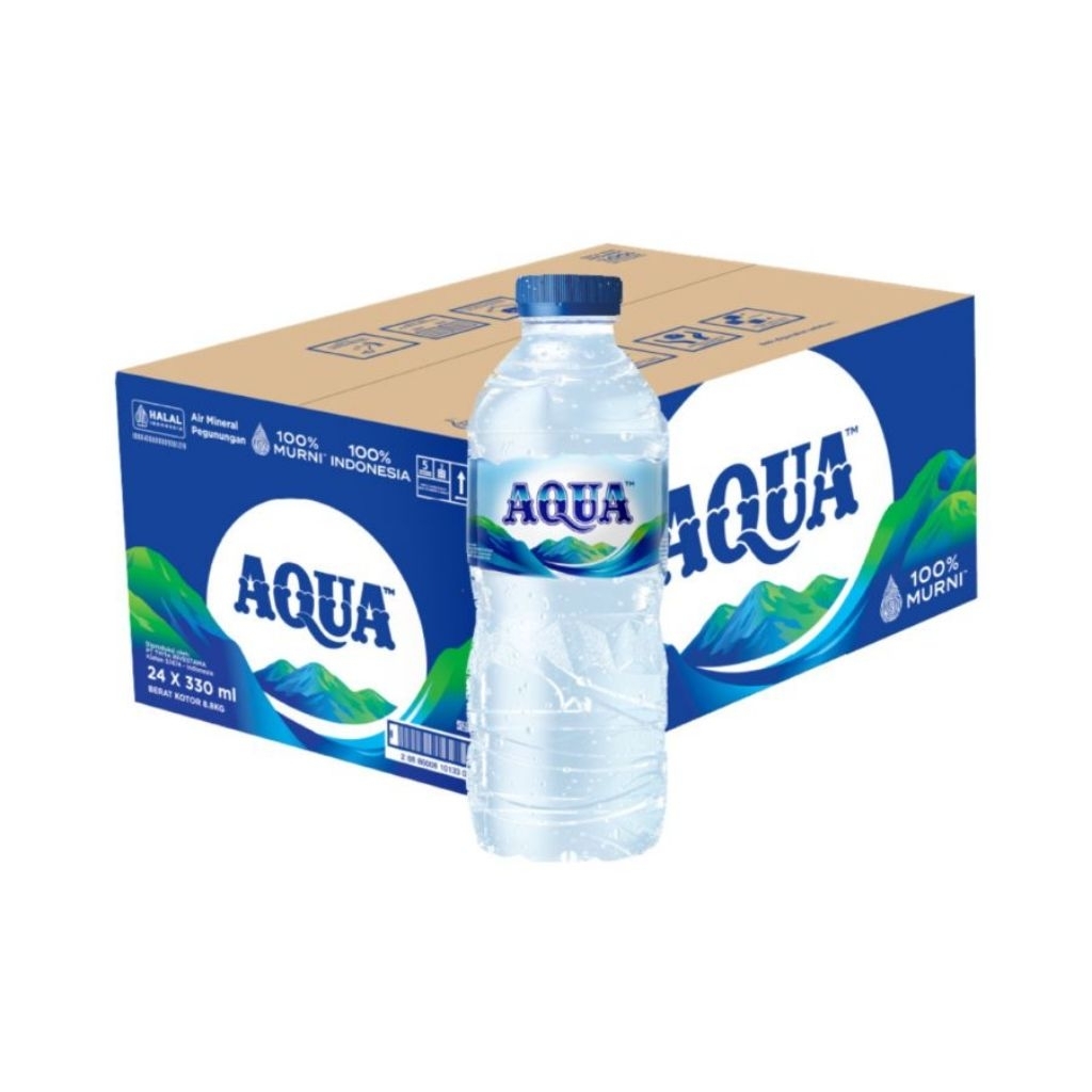 AQUA AIR MINERAL 330ML/AQUA 330ML/AIR MINERAL/ISI 24 BOTOL MINI