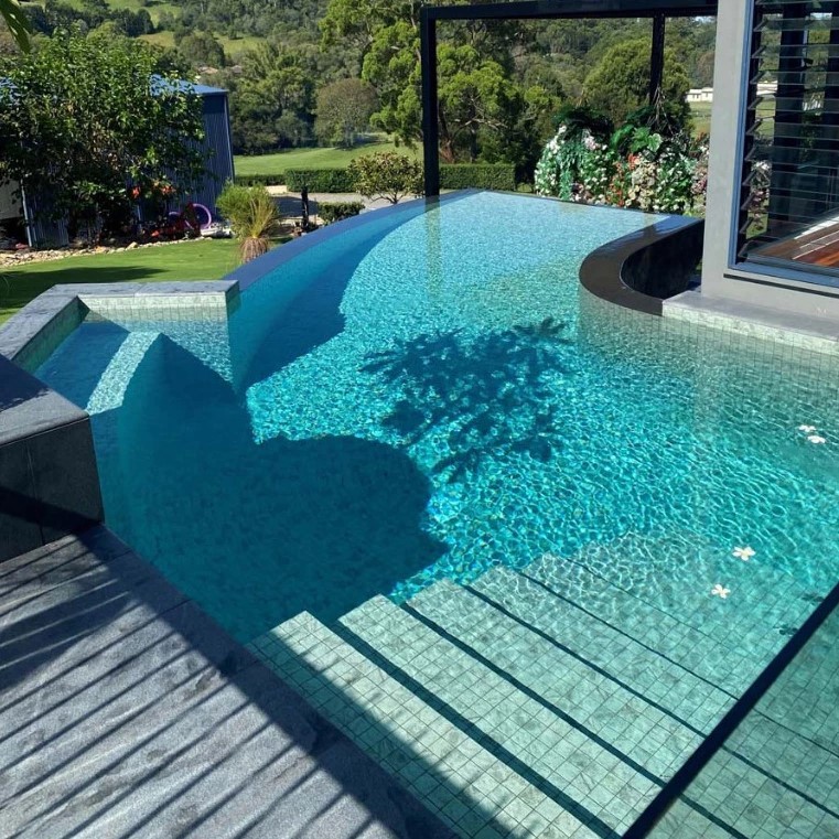 Mozza Tile BALI GREEN - Mosaic Mozaic Mosaik Mozaik Keramik Kolam Renang Warna Hijau Batu Alam Keram