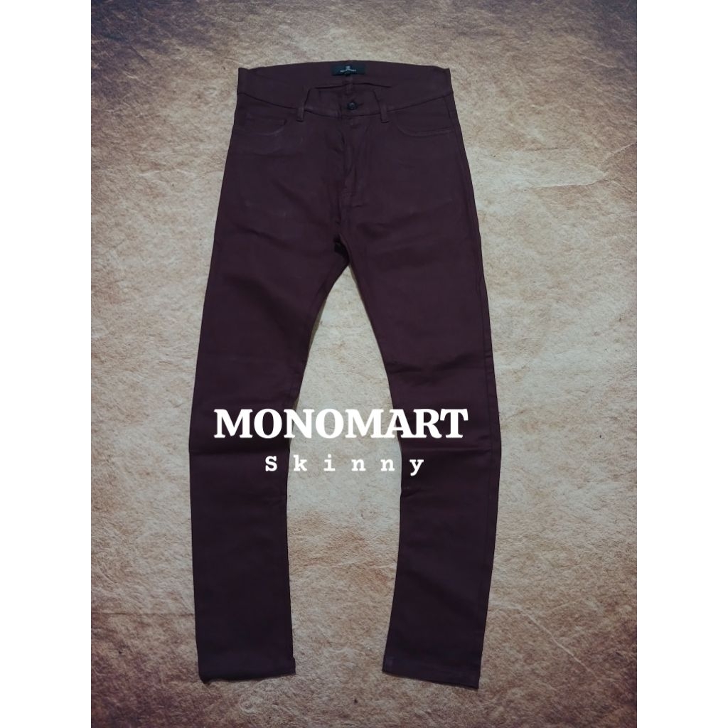 Jeans pria warna MONOMART semi coated bekas pakai