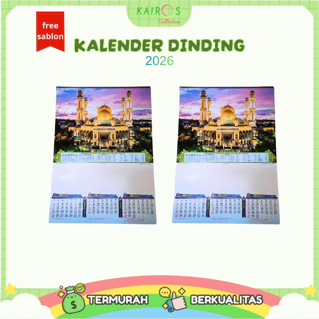 Kalender Dinding Triwulan Tahun 2026