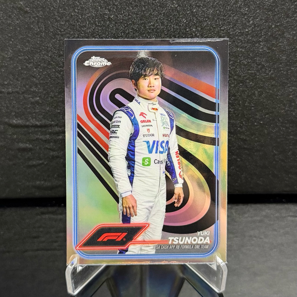 Kartu f1 Topps Chrome (RAINBOW) - Yuki Tsunoda (Racing Bulls) - POSE