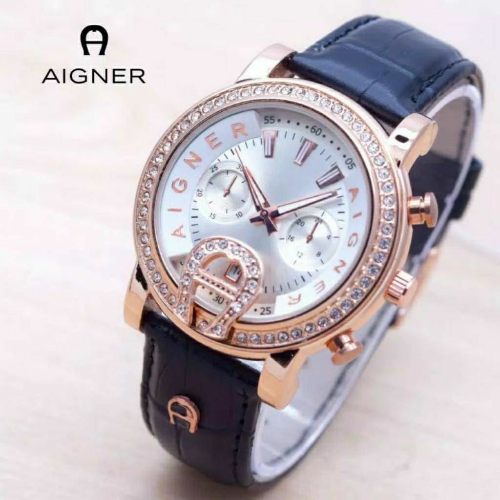 jam tangan wanita Aigner kulit