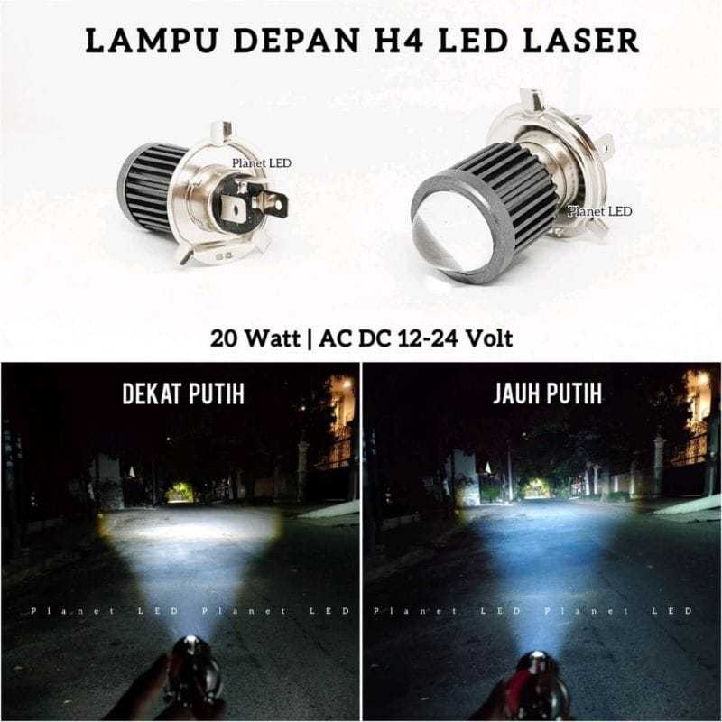 [ GSC MOTOR RACING ] Lampu LED Laser Lampu utama Motor Mobil h4 Laser LAMPU H4 LASER [ H4 TELOR ]
