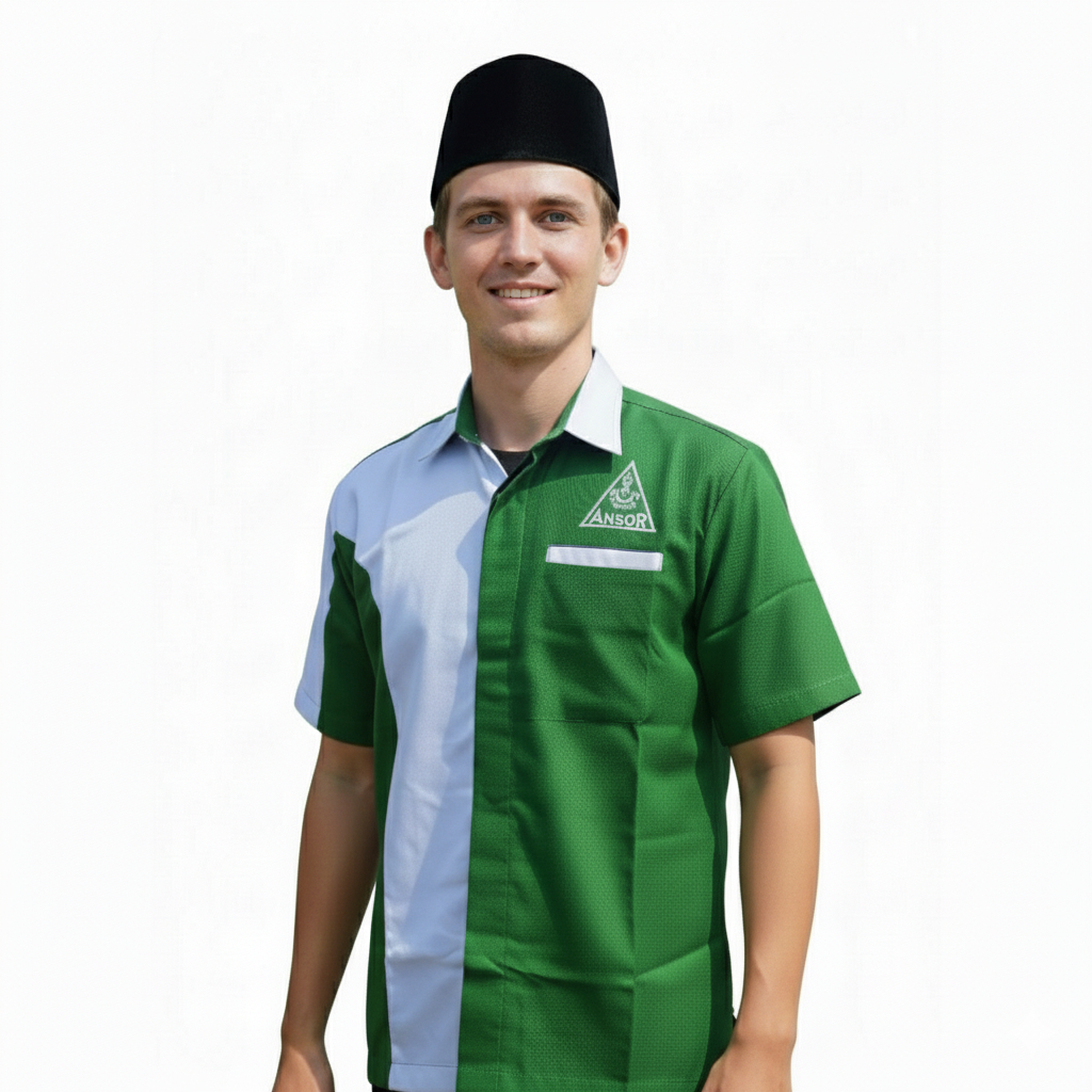 PDH Ansor Hem Ansor Lengan Pendek Baju Pria Dewasa Atasan Ansor
