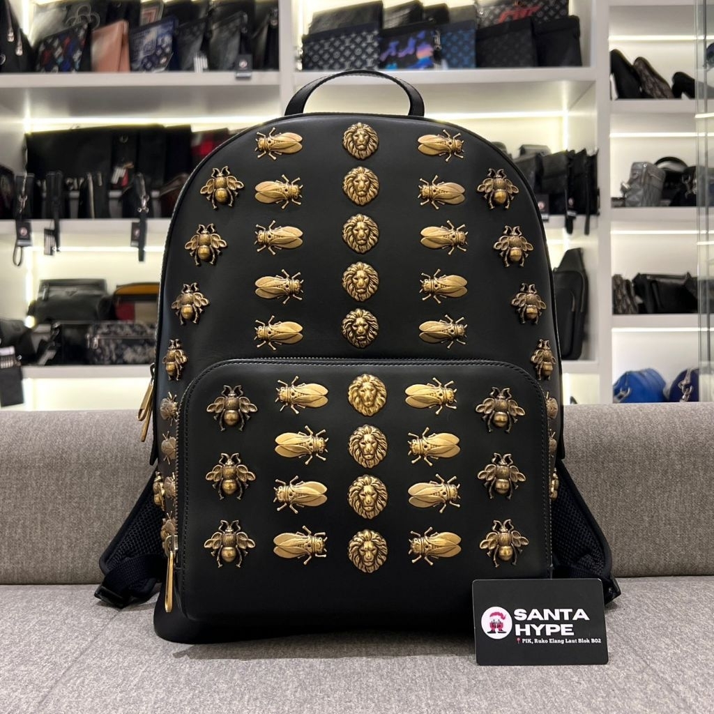 Gucci GG Marmont Animal Studs Leather Backpack