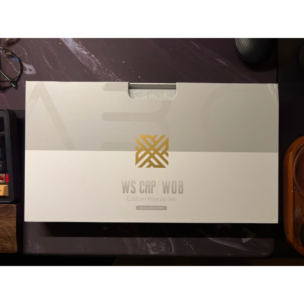 [Second Mint] Wuque Studio WS Cap/WoB White on Black PBT Doubleshot Keycap Set Full Kit - Cherry