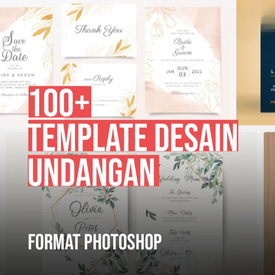 100+ Template Desain PSD Undangan Pernikahan Format Photoshop