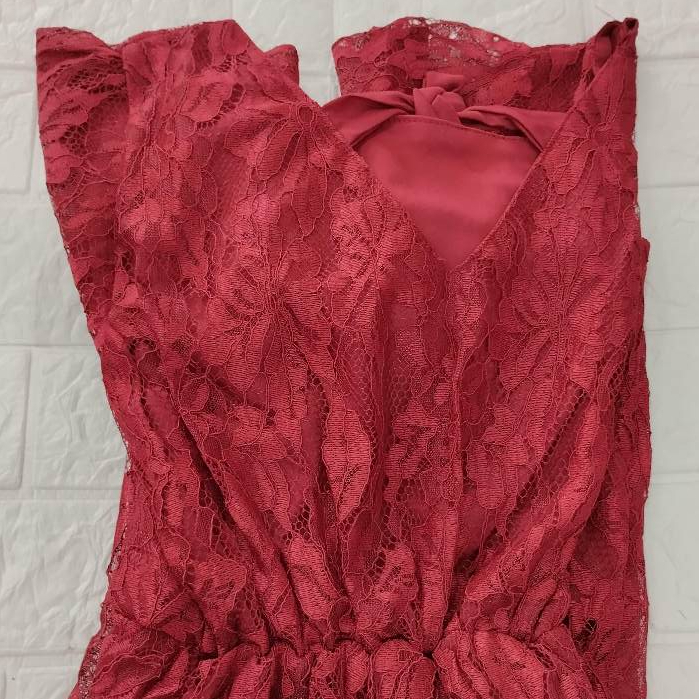 Jual Baju Wanita Model Kebaya Brokat Warna Merah Maroon
