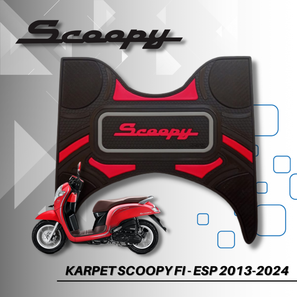 Alas kaki scoopy Fi esp | karpet motor scoopy fi esp 2013 sd 2024 | variasi motor