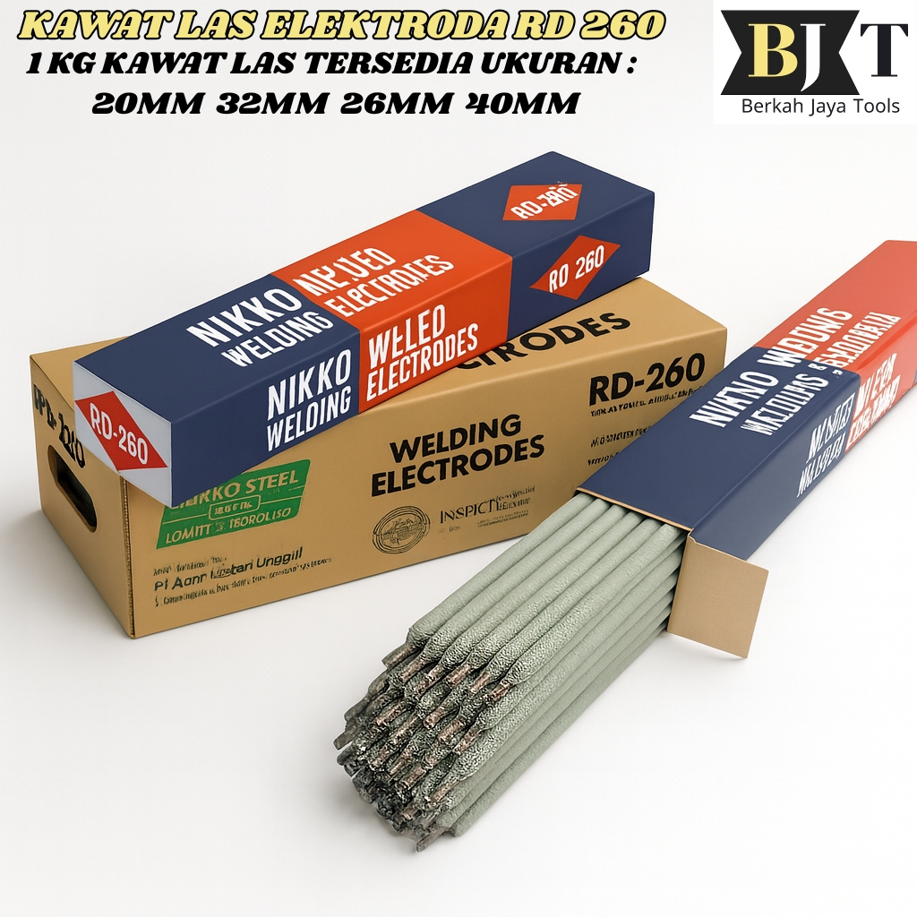 KAWAT LAS RD 260 2.6 MM [1KG] PAKAN LAS RD 260 ELEKTRODA LAS LISTRIK RD 260 NIKKO STEEL ECER