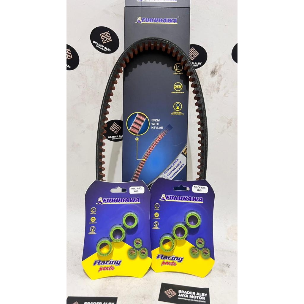 BAJM TASIK – [100% ORIGINAL] - FUKUKAWA Paket Roller & V-Belt Mio – Roller Racing Mio Sporty/Smile +