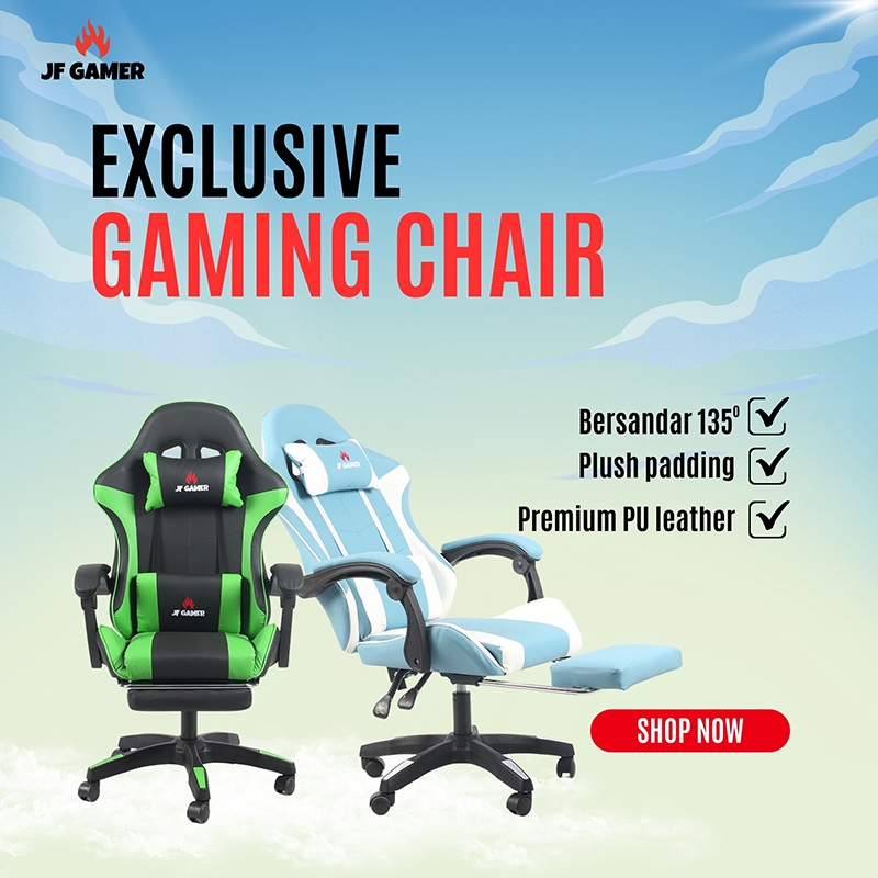 Kursi Gaming  Hidrolik Putar 360° kursi bos Ergonomis Kursi santai sore hari dengan sandaran kaki