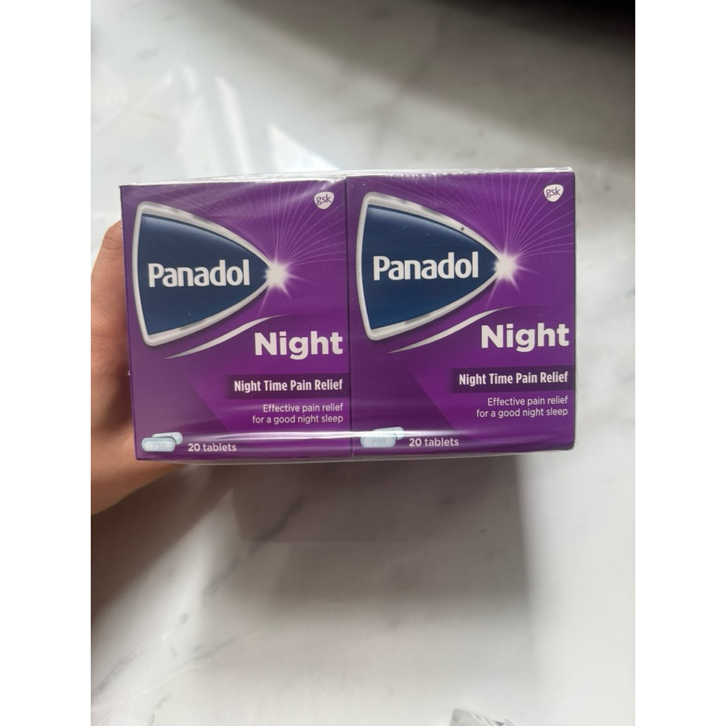 Panadol Night 20 tablet caplets Asli Original Arab Saudi