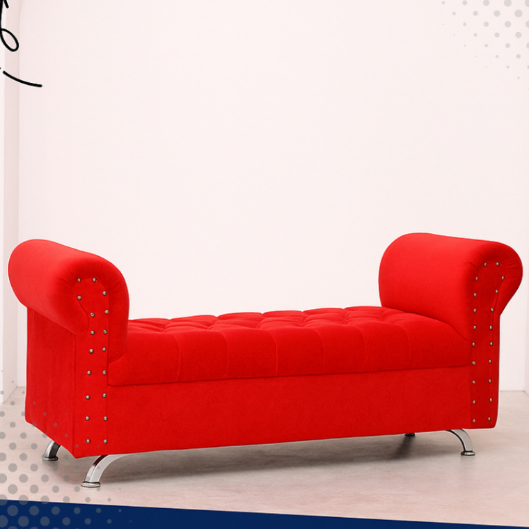 Sofa Bench Tangan Minimalis Sofa Ruang Tamu Sofa Panjang Chaise Lounge + 2 Bangku Estetik & Nyaman