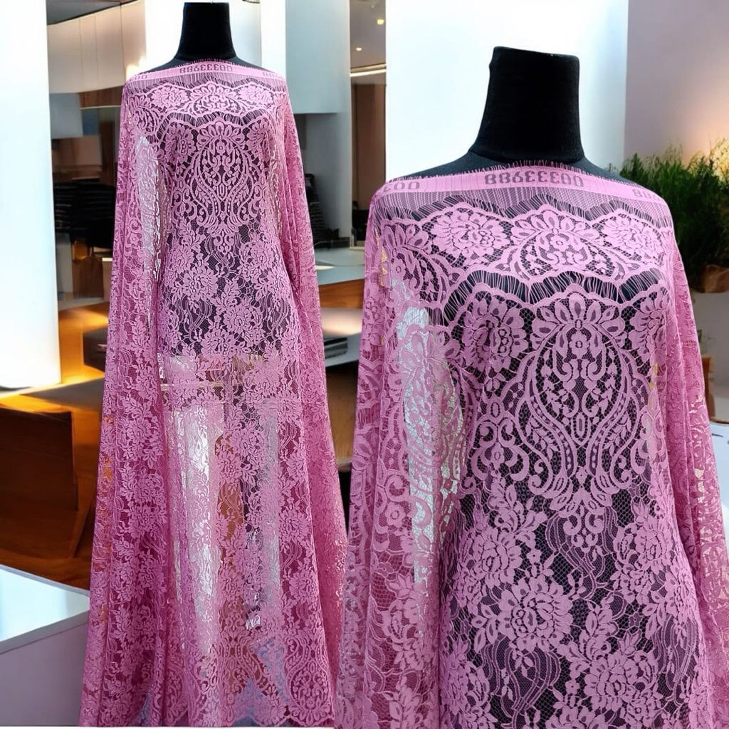 Kain Brukat Semi Francis Katun Fatmawati Brokat panel Kain bakal Kebaya wisuda terbaru betts seleri