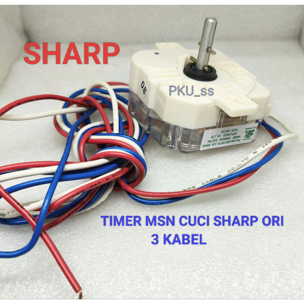 TIMER MESIN CUCI SHARP ORIGINAL 3 KABEL  / TIMER PENCUCI SHARP