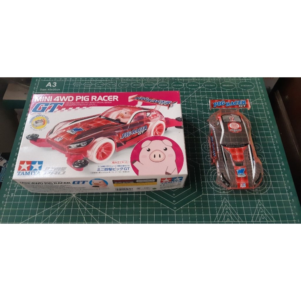 Tamiya Body Pig Racer GT Stiker / Decal Sudah Menempel Body Manual Book Dus Box Ori Tamiya