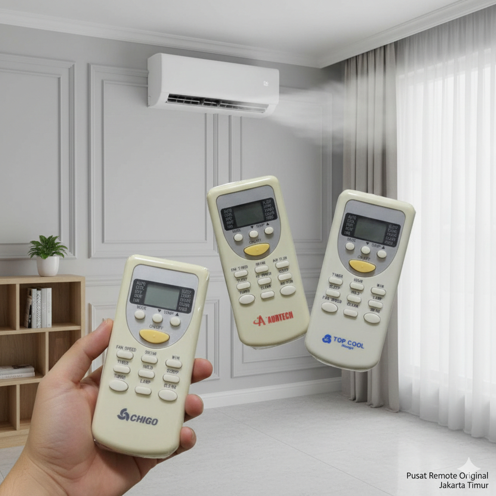 REMOTE REMOT AC CHIGO AUHTECH TOP COOL RAUGA ORIGINAL ASLI BEKAS