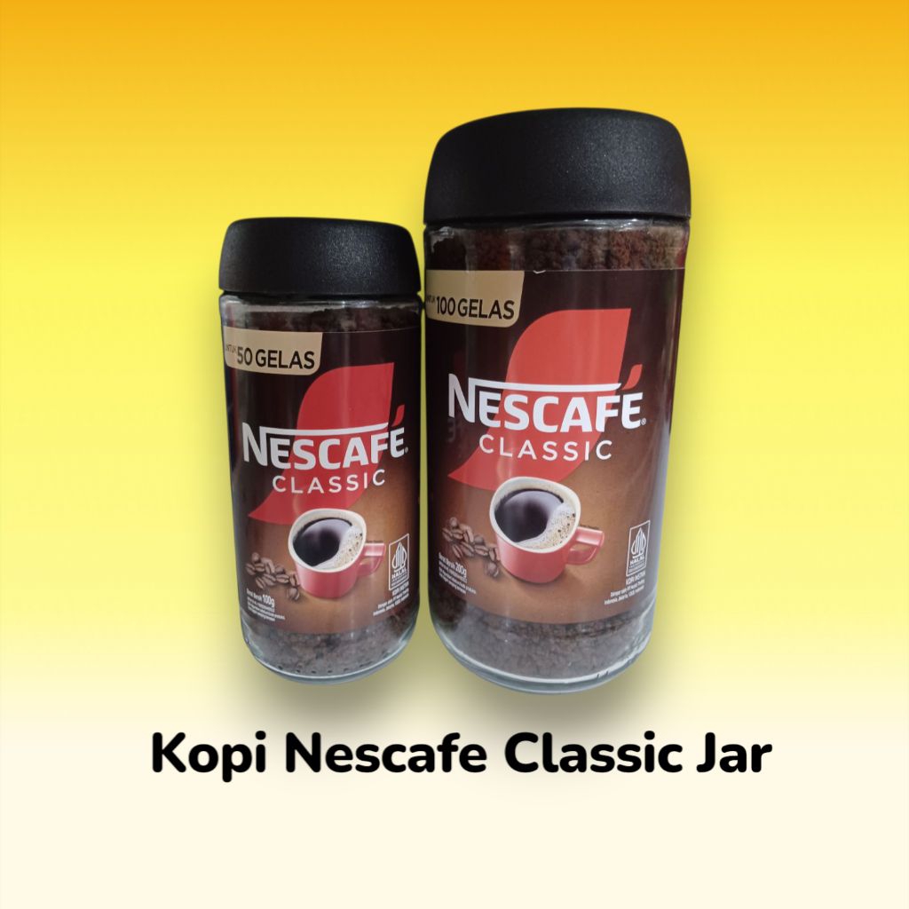 KOPI NESCAFE CLASSIC JAR BOTOL KACA
