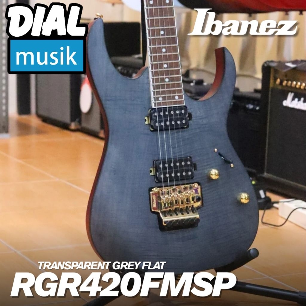 Ibanez RGR420FMSP Electric Guitar Transparent Gray Flat - RGR 420FMSP / RGR-420FMSP / TGF