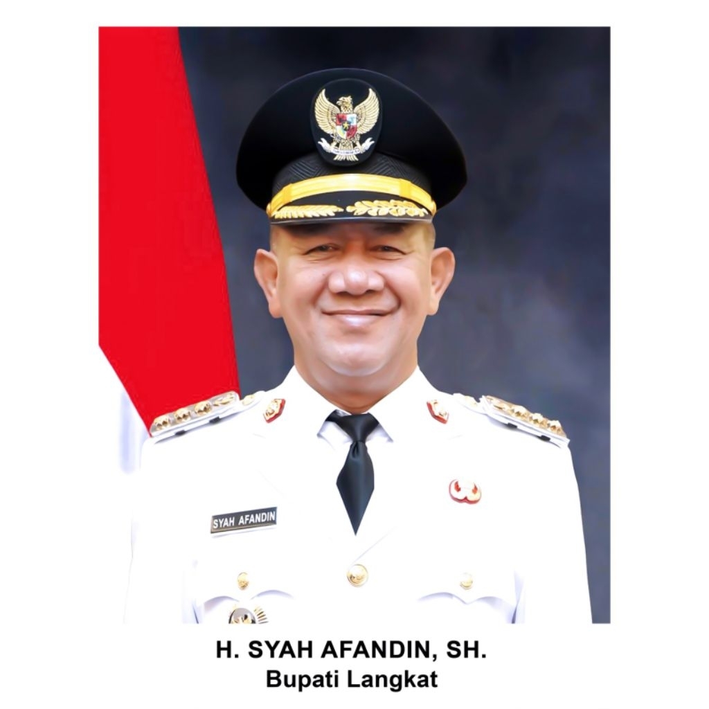 Poster + Bingkai Bupati Langkat dan Wakil Bupati Langkat