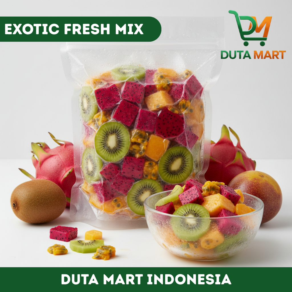 Exotic Fresh Mix Frozen Fruit – ( Buah naga , Kiwi , Markisa ) | Duta Buah Icether Bandung